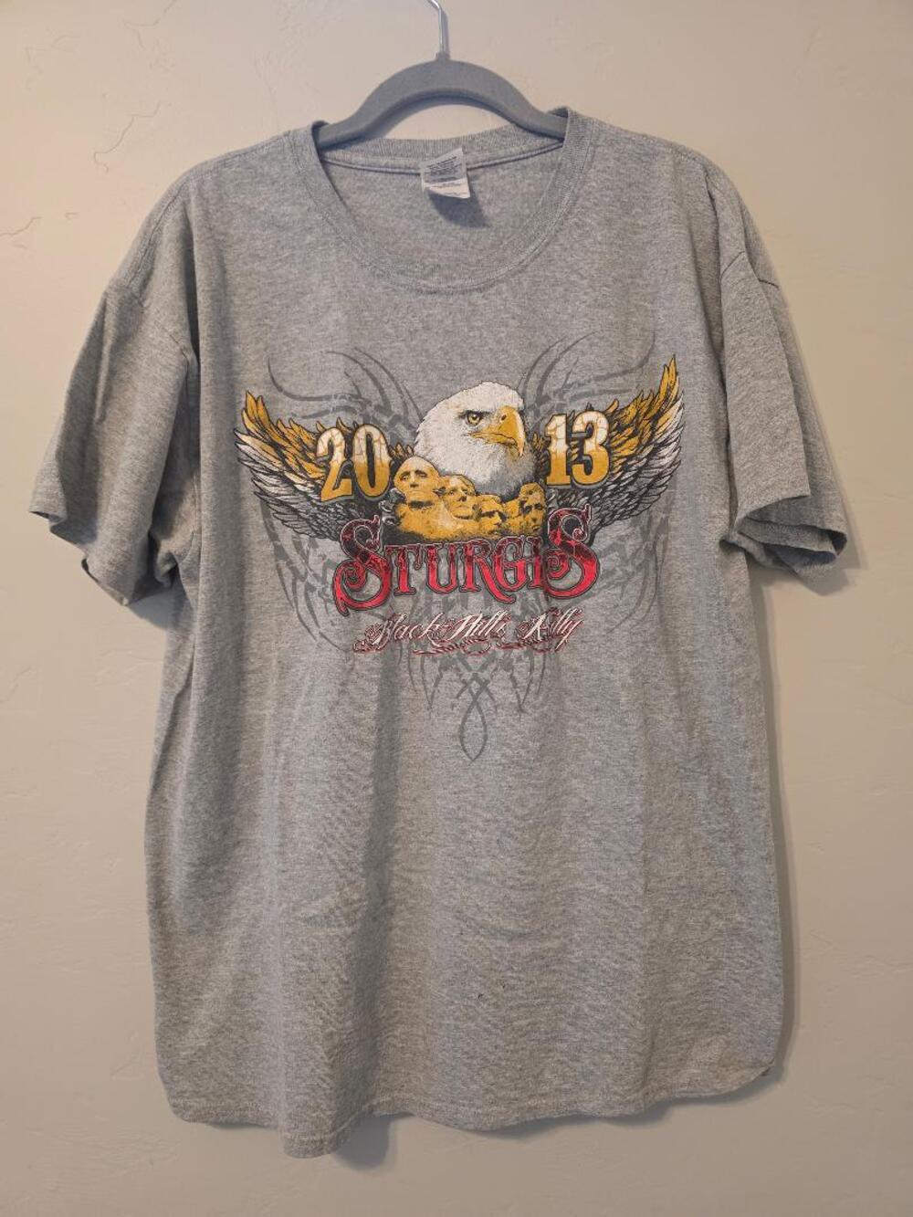 Sturgis Black Hills Rally Shirt 2013 Biker Graphic Tee Y2K Grunge L